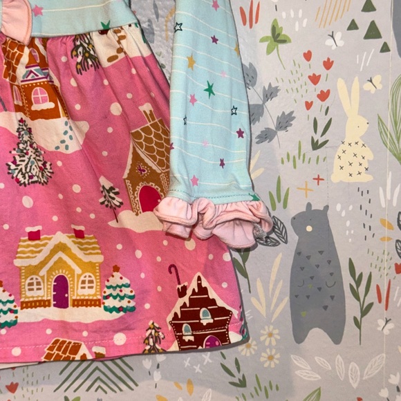 Matilda Jane Gingerbread House Christmas Ruffle Dress Festive and colorful 18 mo - Picture 7 of 16